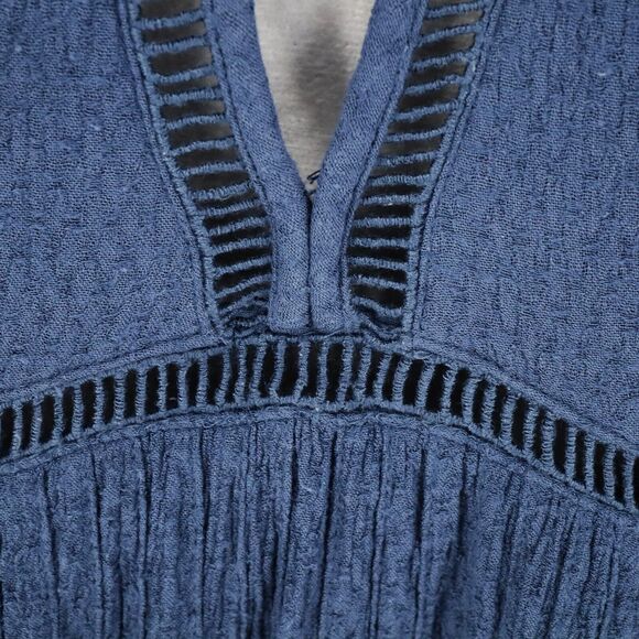 Free People Dress Womens Small Blue Rayon Babydoll Swing Trapeze Pullover - Picture 10 of 15
